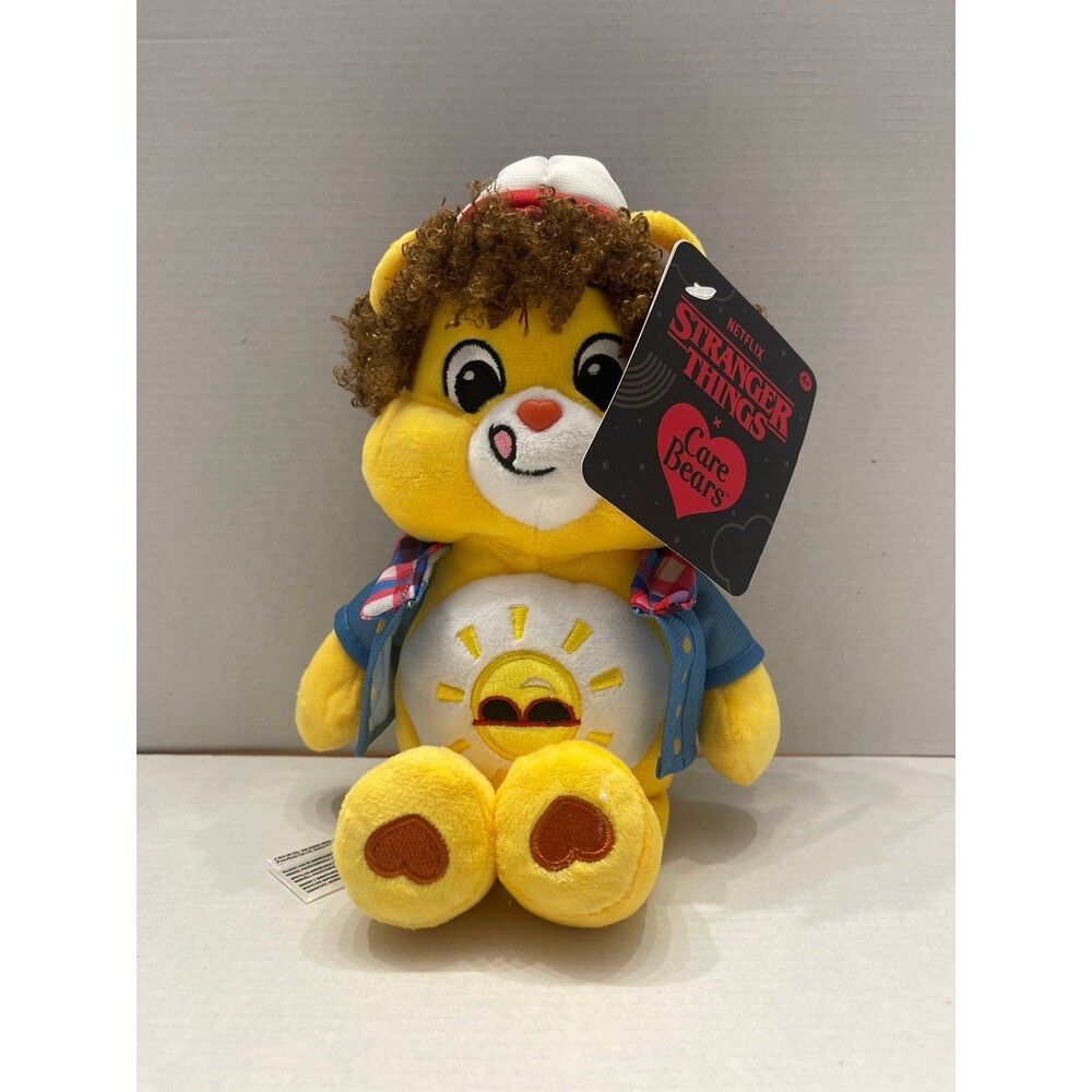 Care Bears x Stranger Things Plush Funshine Bear as Dustin New With Tags